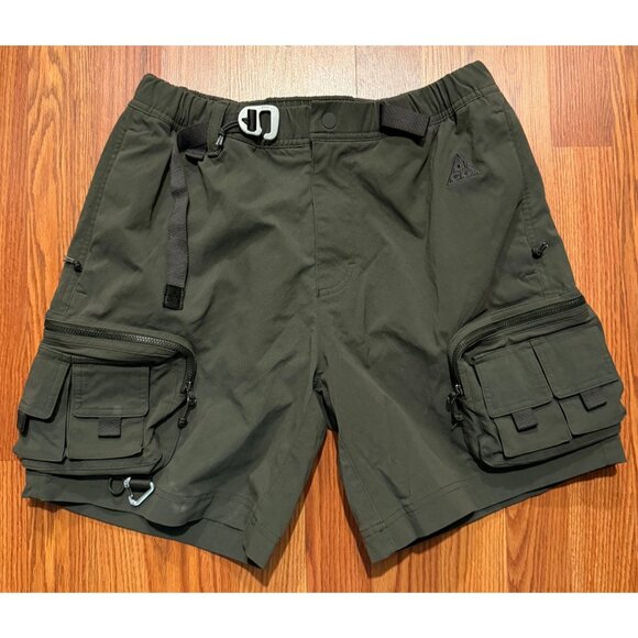 Nike ACG Cargo Utility Shorts Mens S 7" Outdoor Tactical DH8347-355 Olive - Picture 1 of 8